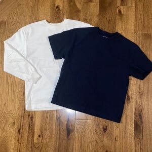 Set of boys size 8 L.L. Bean tee shirts. One blue and one white.